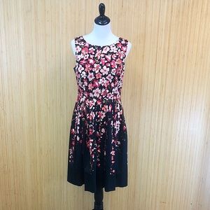 Talbots Flower Flared Dress